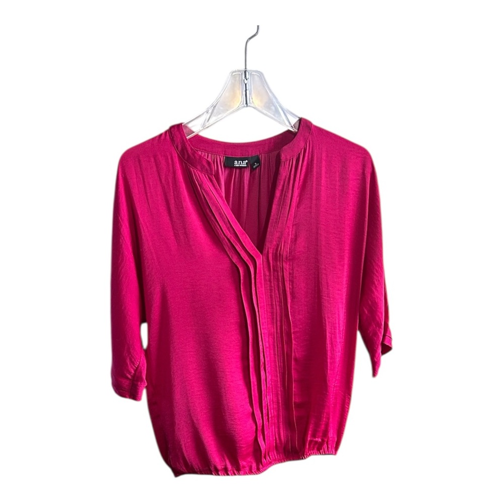 a.n.a Fuchsia Blouse with (3/4 Sleeve Length)